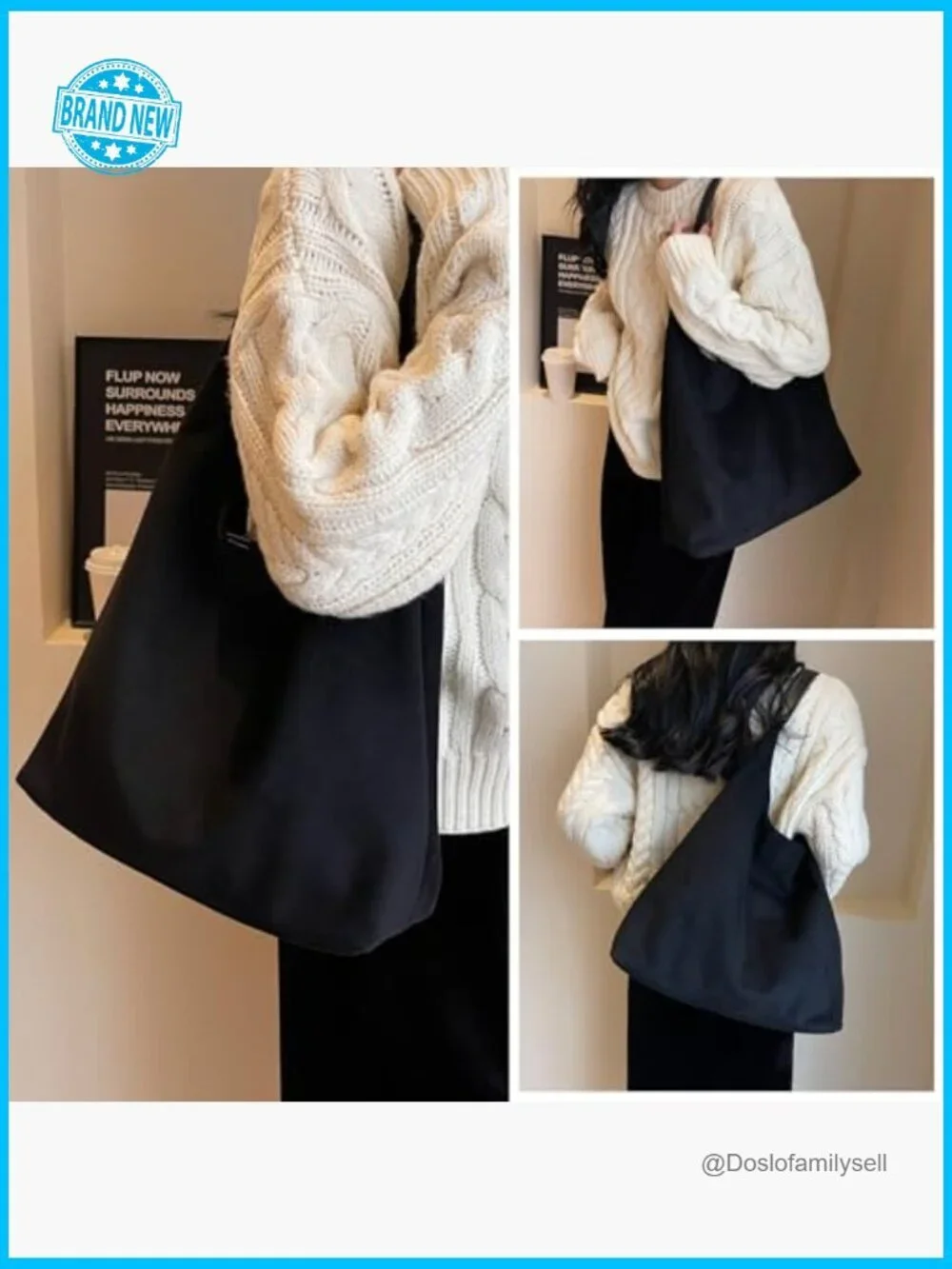 Faux Suede Tote Bag Retro Slouchy Hobo Handbag Shoulder Bag New